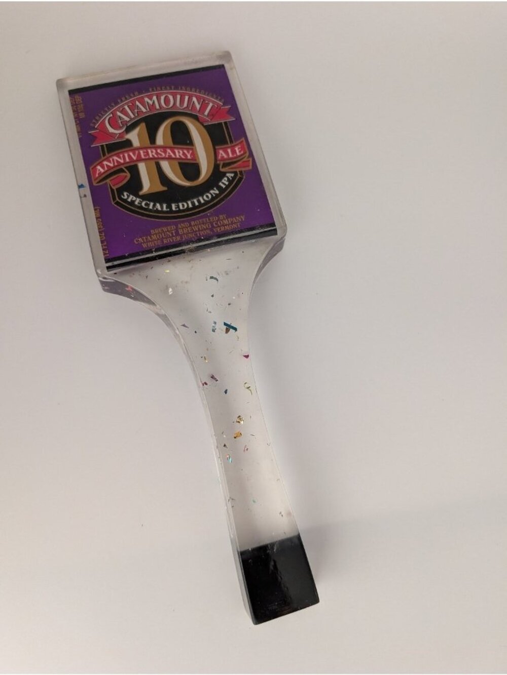 Catamount Tap Handle Clear Confetti 10th Anniversary Special Edition RARE